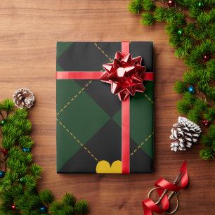 Klassischer Weihnachts-Tartan-Karostoff Geschenkpapier