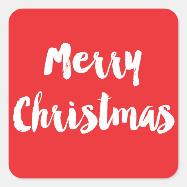 Klassischer Weihnachtsaufkleber Quadratischer Aufkleber (Vorderseite)