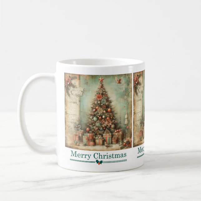 Klassischer Weihnachtsbaum-Becher Kaffeetasse (Links)