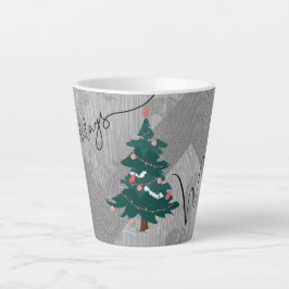 Klassischer Weihnachtsbaum Chic Monochrome Floral  Milchtasse