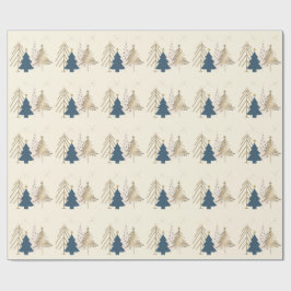 Klassischer Weihnachtsbaum Elfenbein Geschenkpapier