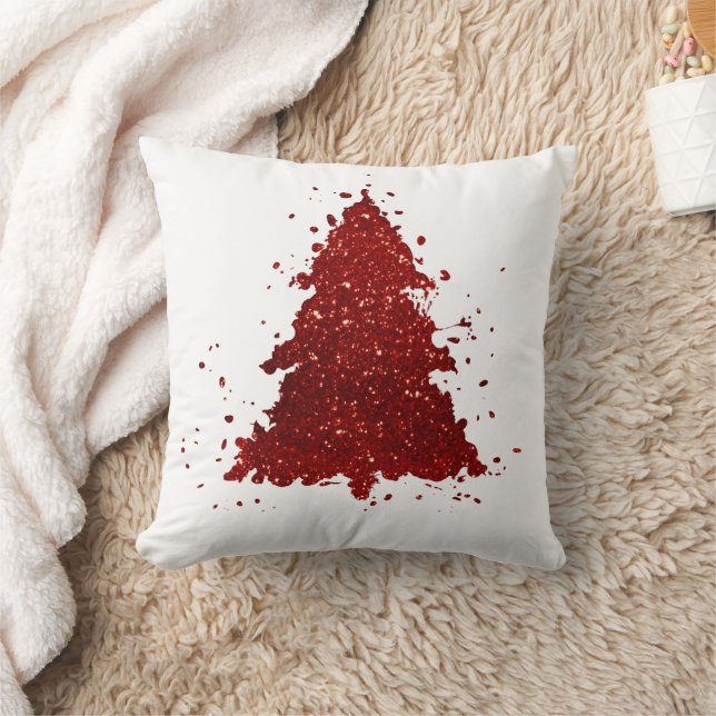 Klassischer Weihnachtsbaum | Festival Rich Crimson Kissen (Decke)