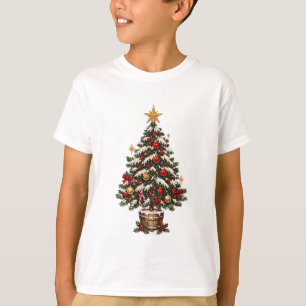 Klassischer Weihnachtsbaum Festliche Festtags-Ki T-Shirt