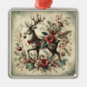 Klassischer Weihnachtshirsch-Schmuck Ornament Aus Metall