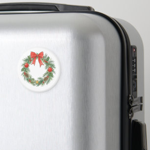 Klassischer Weihnachtskranz mit Schleife für Dekor Magnet