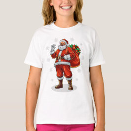 Klassischer Weihnachtsmann bringt Weihnachtsgesche T-Shirt