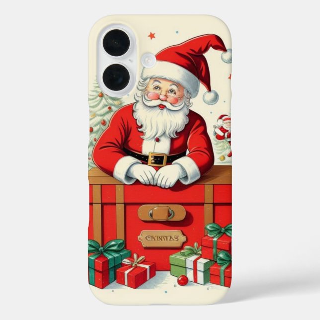 Klassischer Weihnachtsmann Case-Mate iPhone Hülle (Rückseite)