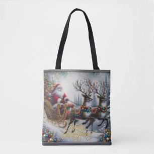 Klassischer Weihnachtsmann und Rentiere