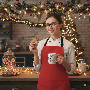 Klassischer Weihnachtszauber: Rote Weihnachts-Schü Schürze