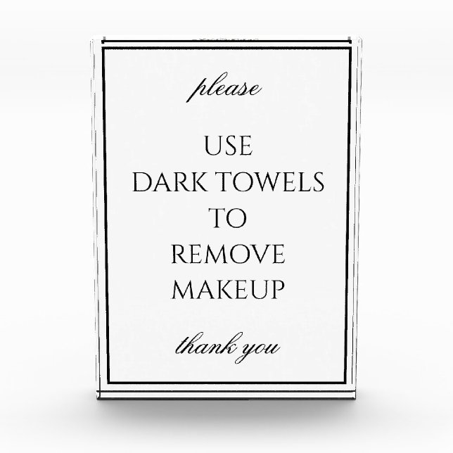 Klassischer weißer Badezimmervorraum Makeup Handtu Fotoblock (Vorderseite)