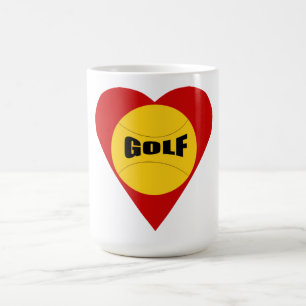 Klassischer weißer Becher AMOUR GOLF Kaffeetasse