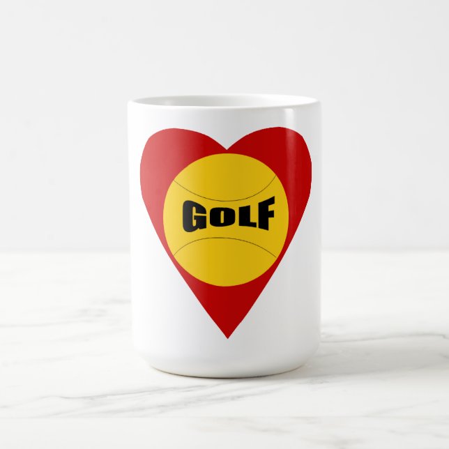 Klassischer weißer Becher AMOUR GOLF Kaffeetasse (Mittel)