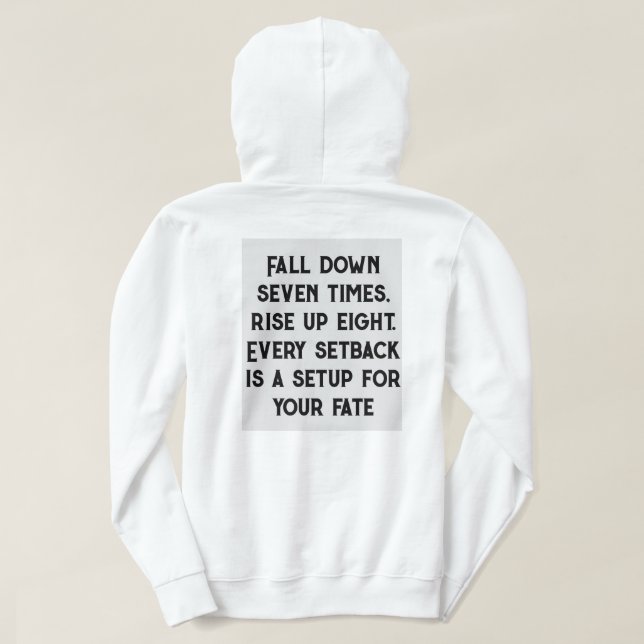 Klassischer weißer Huddie: Zeitloser Komfort Hoodie (Design Rückseite)