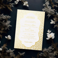 Klassischer weißer Marmor-Juwel-Gold-Muslim-Hochze