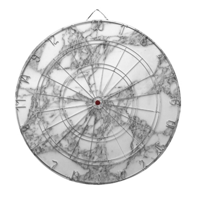 Klassischer weißer Marmorstein, individueller Dart Dartscheibe (vorne)