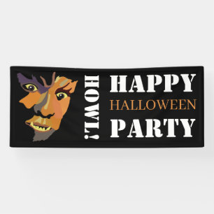 Klassischer Werwolf, Frohes Halloween Banner