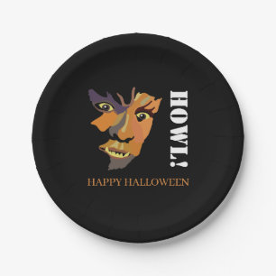 Klassischer Werwolf, Frohes Halloween Pappteller