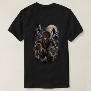 Klassischer Werwolf Vintage-Horror-Monster T-Shirt