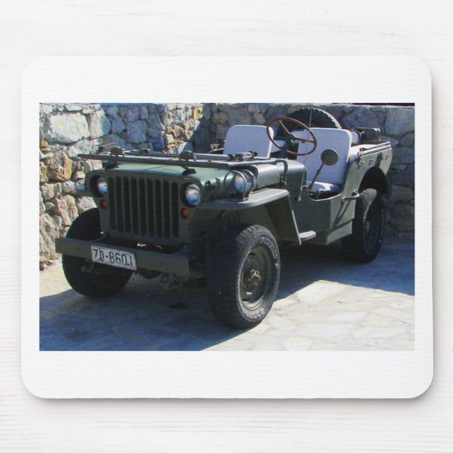 Klassischer Willys Jeep. Mousepad (Vorne)