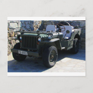 Klassischer Willys Jeep. Postkarte
