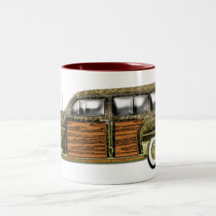 Klassischer Woody-Kombiwagen Zweifarbige Tasse