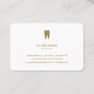 Klassischer Zahnarzt | Dental Golden Appointing Ca Visitenkarte