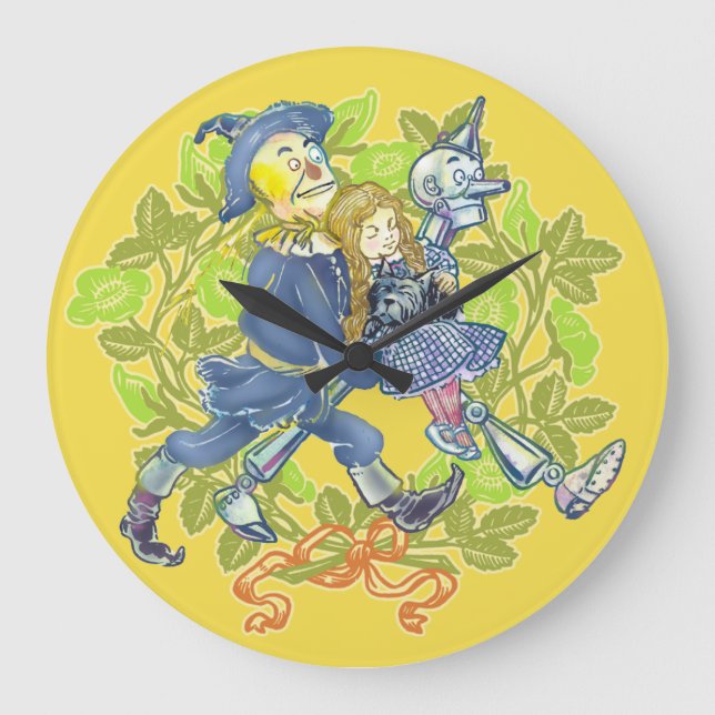 Klassischer Zauberer der Oz Kid's Wall Clock Große Wanduhr (Vorderseite)