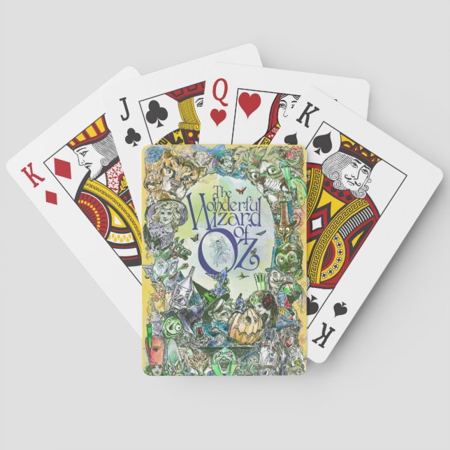 Klassischer Zauberer für Oz Book Playing Cards Spielkarten (Rückseite)