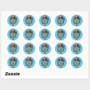 Klassischer Zauberer für Oz Royalty Sticker! Runder Aufkleber