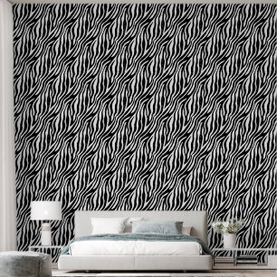 Klassischer Zebrastreifen schwarz und weiß Tapete