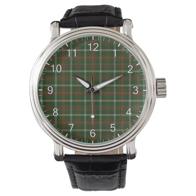 Klassischer Zeitloser Clan Copeland Tartan Kariert Armbanduhr (Vorderseite)