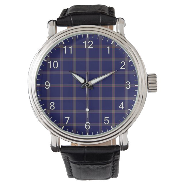 Klassischer Zeitloser Clan Crichton Tartan Kariert Armbanduhr (Vorderseite)
