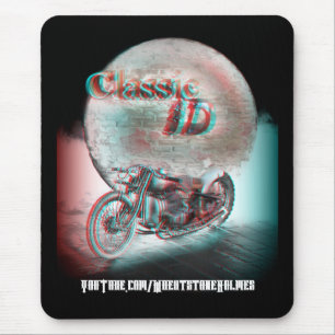 Klassisches 3D-Motorrad Mousepad