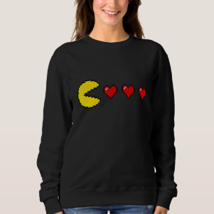 Klassisches 80er Retro-Arcade-8-Bit-Spiel Valentin Sweatshirt