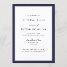 Klassisches Abendessen an der blauen Probe Einladung