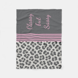 Klassisches, aber sassy Leopard Print Fleece Blank