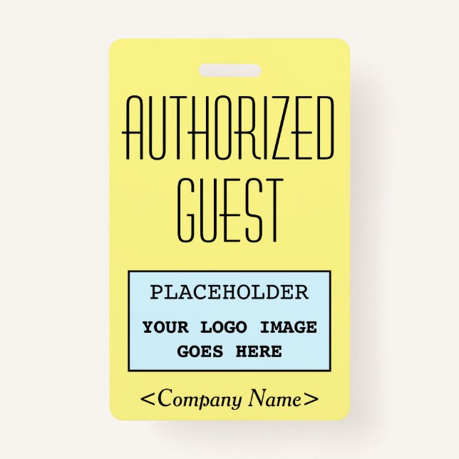 Klassisches Abzeichen "AUTHORIZED GUEST" Ausweis (Vorderseite)