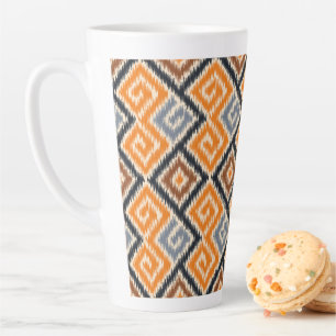 Klassisches afrikanisches Katzenmuster Orange und Milchtasse