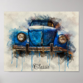 Klassisches altes Blue-Poster Poster