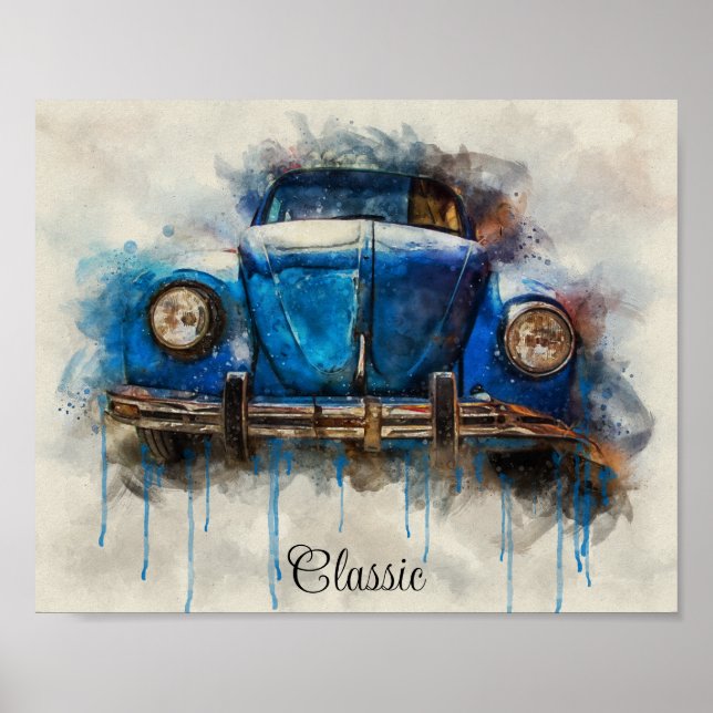 Klassisches altes Blue-Poster Poster (Vorne)