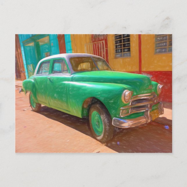 Klassisches amerikanisches Auto in Havanna, kubani Postkarte (Vorderseite)