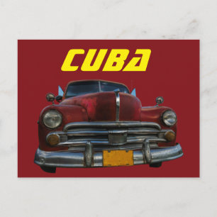 Klassisches amerikanisches Auto in Vinales, Kuba Postkarte