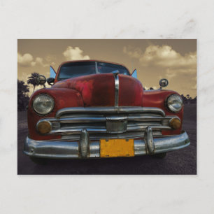 Klassisches amerikanisches Auto in Vinales, Kuba Postkarte