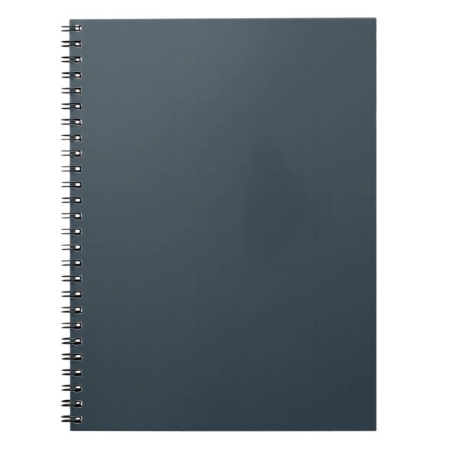 Klassisches Anthrazitgrau Einfarbig Minimalistisch Notizblock (Vorderseite)