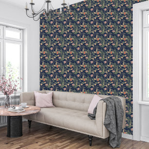 Klassisches antikes blaues Jugendstil-Muster Tapete