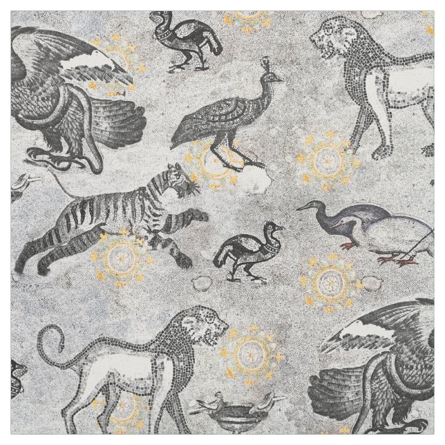 Klassisches antikes römisches Tiermosaik Stoff (Muster)