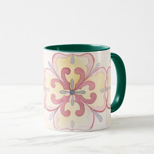 Klassisches Aquarellblütengeschenk Großmutter-Gesc Tasse (VorderseiteRechts)