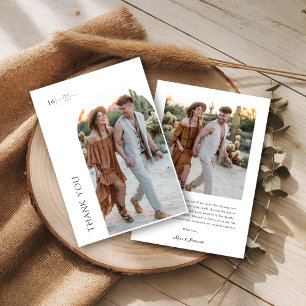 Klassisches Arch Foto Boho Wedding Couples Dusche Dankeskarte