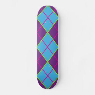 Klassisches Argyle-Muster Skateboard