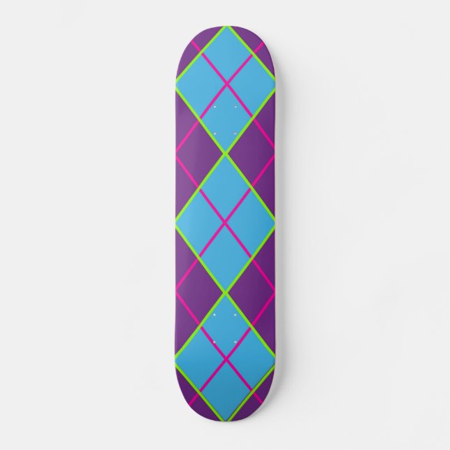 Klassisches Argyle-Muster Skateboard (Vorderseite)